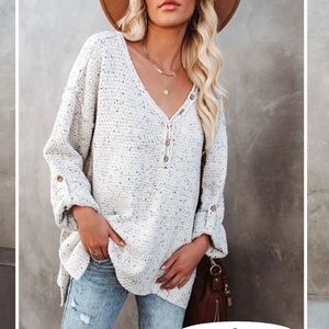 Vici Dolls White Sweater Henley